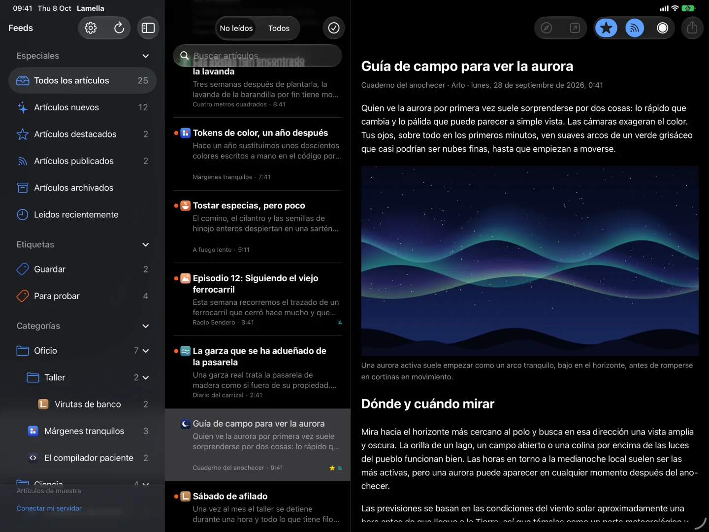 El lector de noche