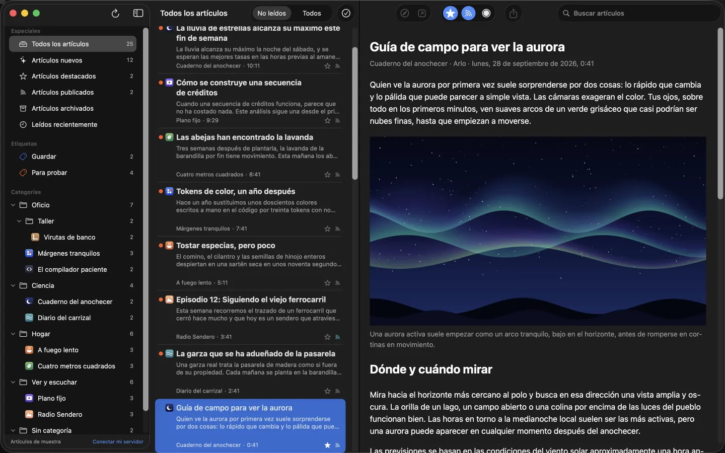 El lector de noche