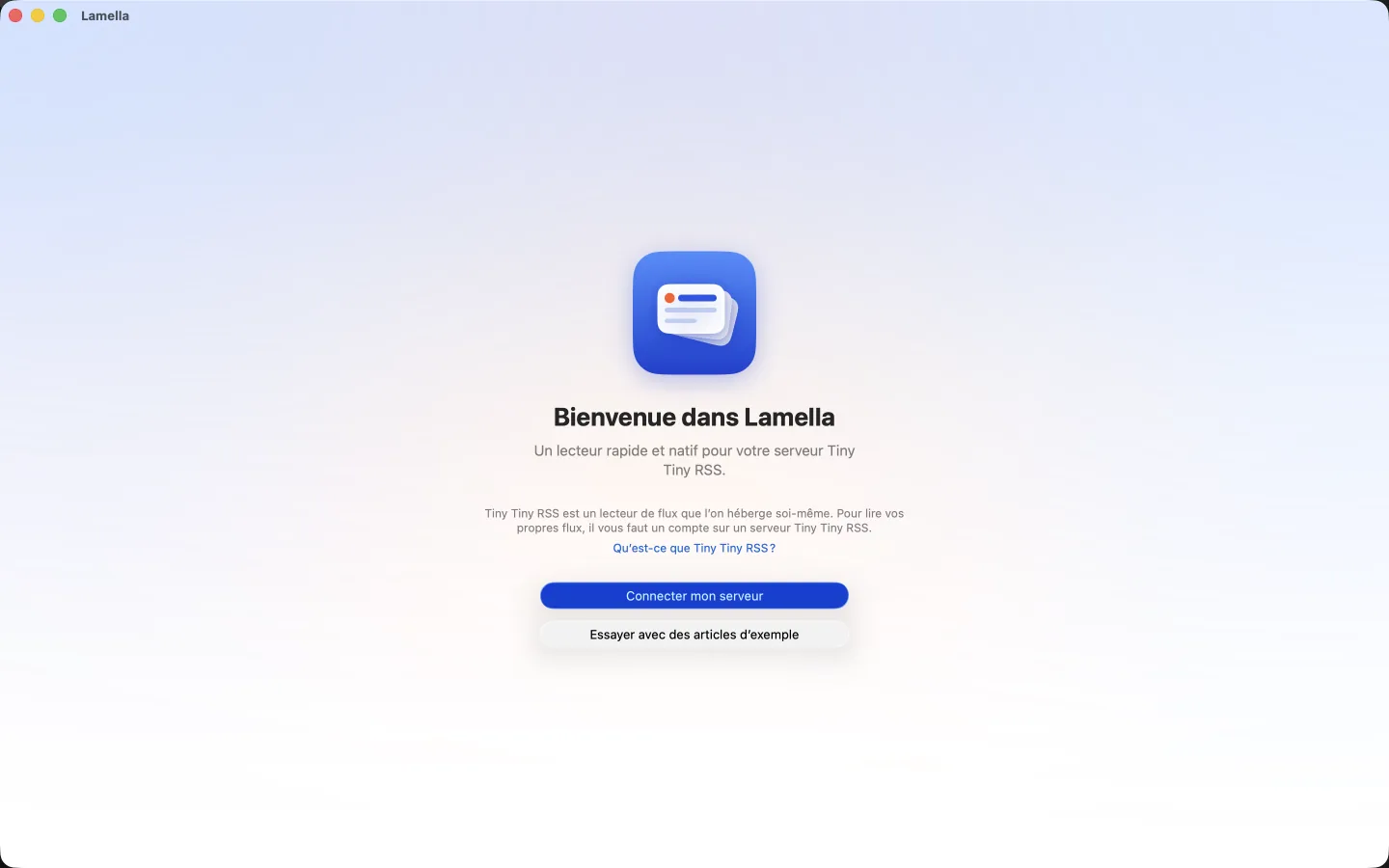 L’écran d’accueil