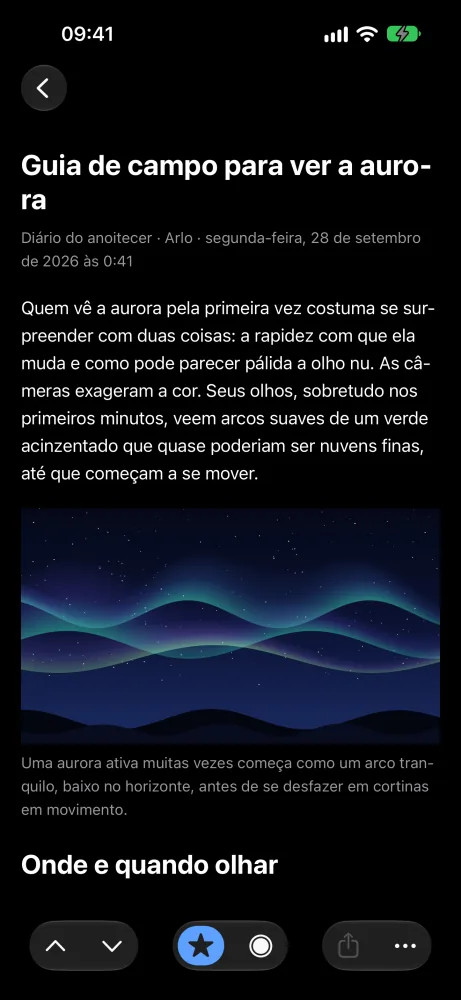 O leitor à noite