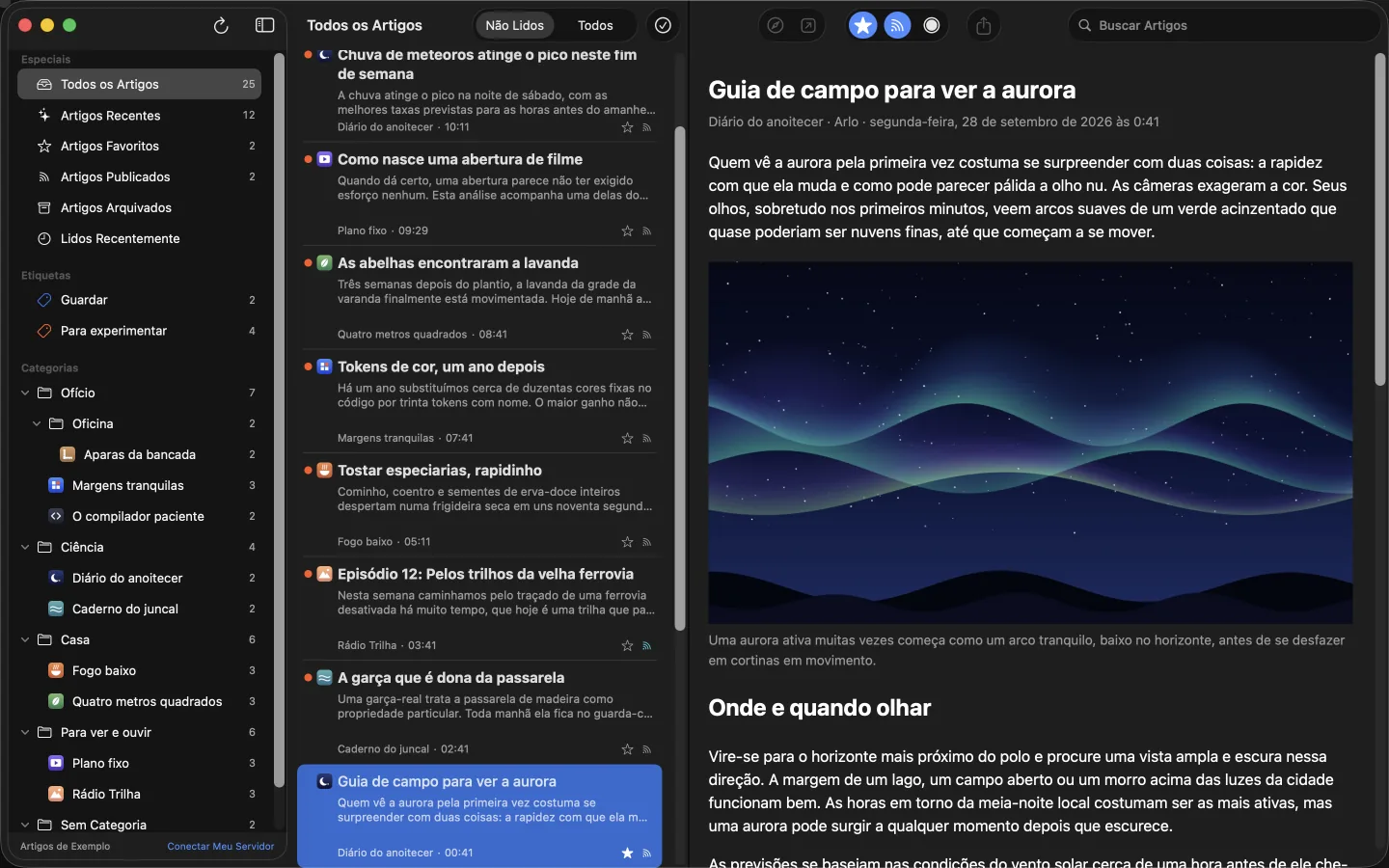 O leitor à noite